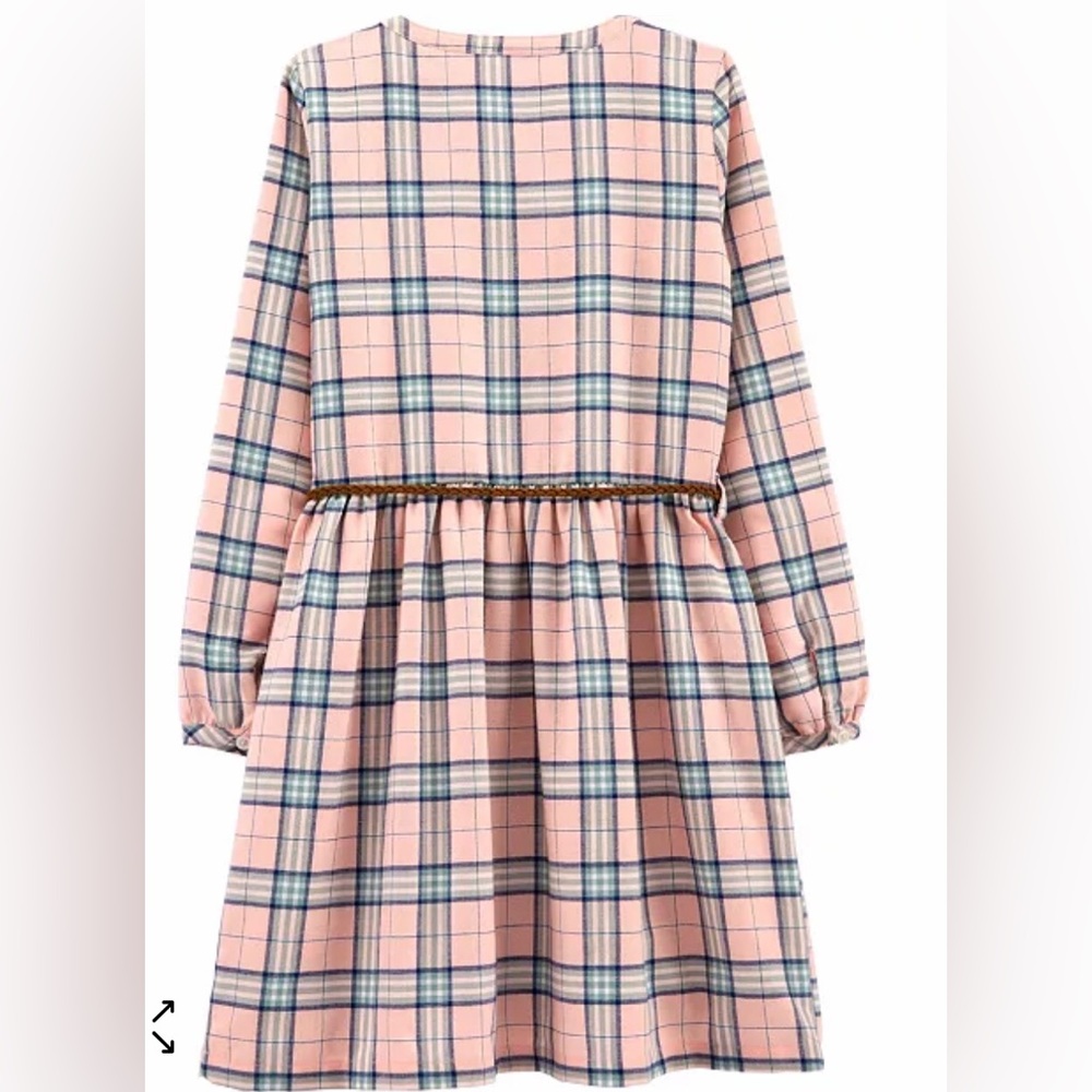 Brand New with Tag Carter’s Little & Big Girls Plaid Shirt Dress. Size 6/6x. - Picture 2 of 4